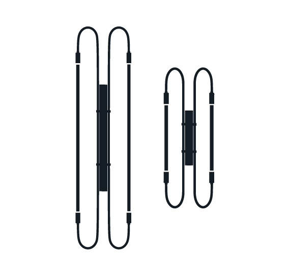 Applique néon double
